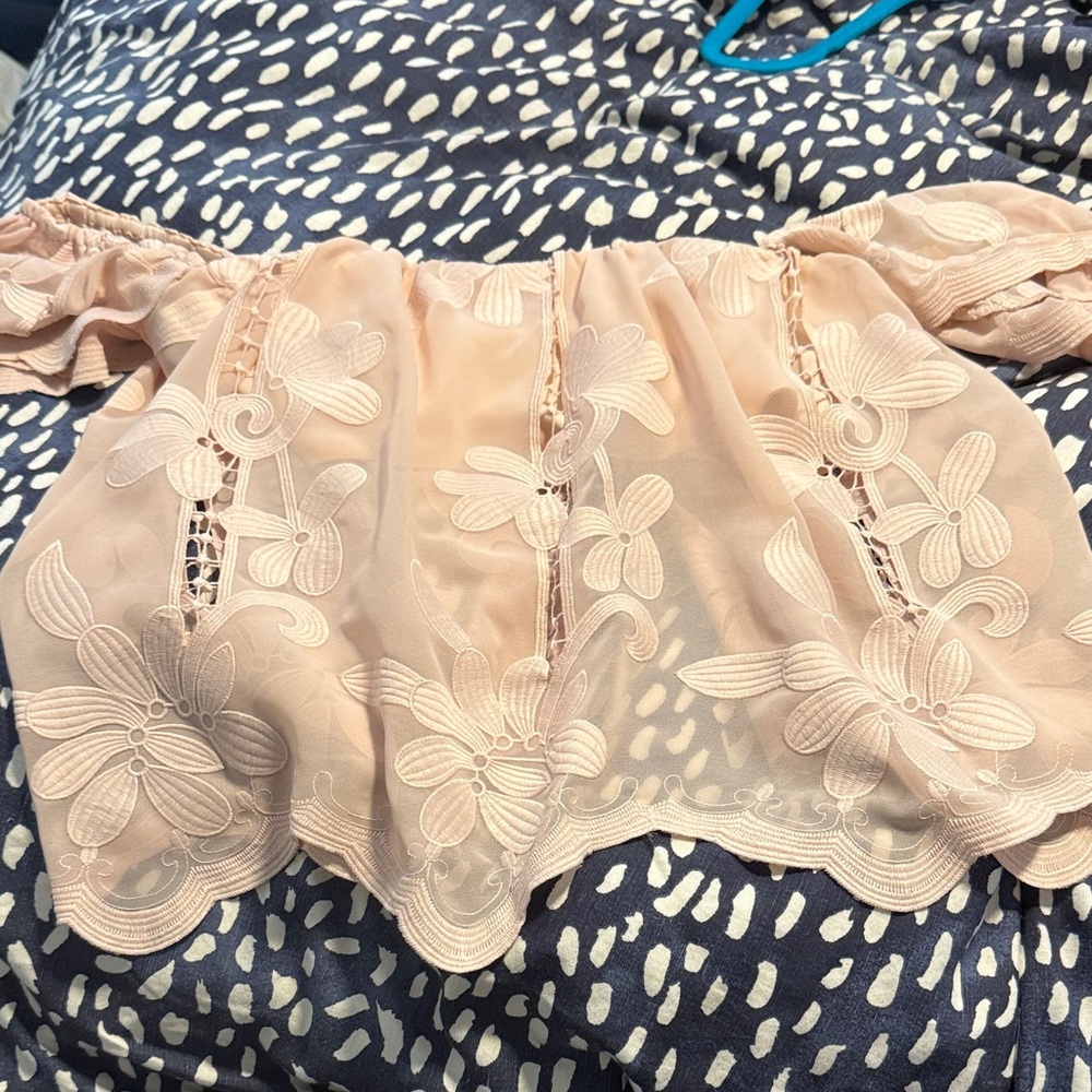 Lovers + Friends Pink Floral Crop Top